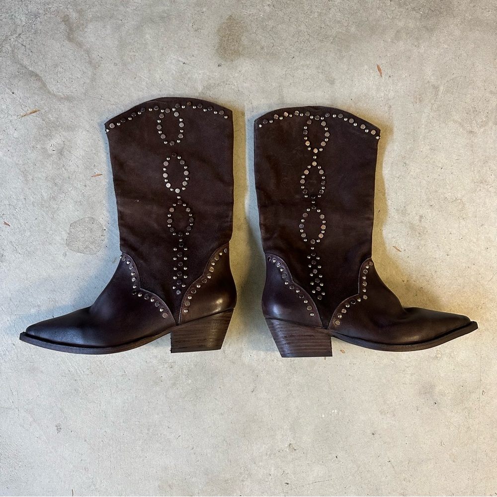 free people jackson studded western boots - Picture 3 of 4